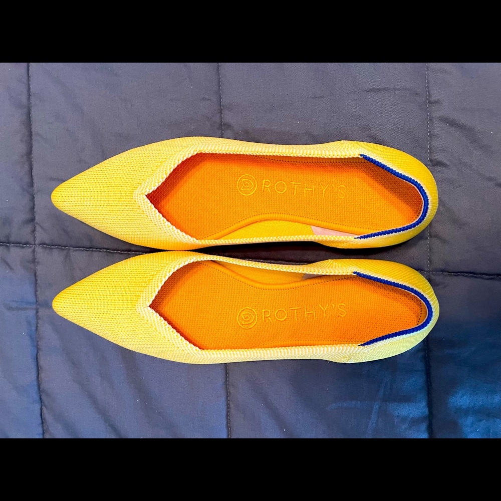 Rothy’s The Point in Sunshine. Size 8.